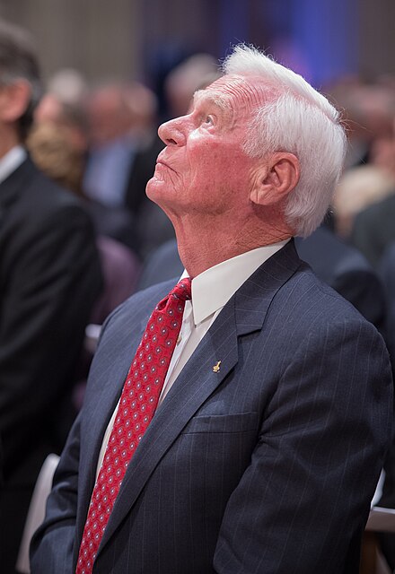 Eugene Cernan at a memorial service for Neil Armstrong September 13, 2012