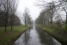 Begradigte Niers bei Viersen, in Höhe des Ortsteils Sittard