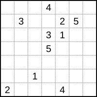 A simple example of a Numberlink puzzle