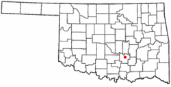 Localização no estado de Oklahoma