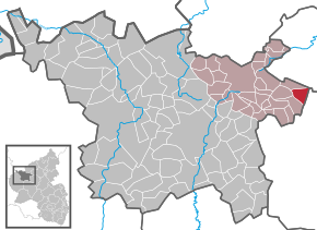 Poziția Oberelz pe harta districtului Vulkaneifel