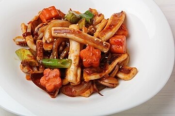 Ojingeo-bokkeum (stir-fried squid)