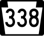 Pennsylvania Route 338 işaretçisi