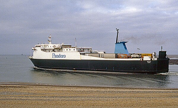 Pandoro ferry Buffalo leaving Fleetwood