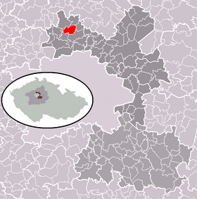 Locatie van Panenské Břežany