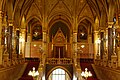 Interior of the Parliament of Hungary, Budapest.