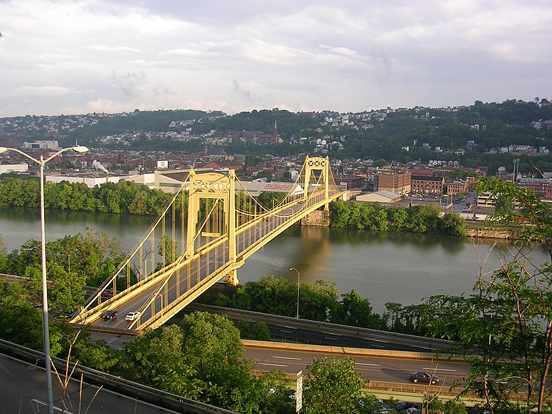 File:Pittsburgh Tenth Street Bridge from Bluff downsteam.JPG