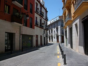 Plaça de Pere Borrego, barri del Carme de València.JPG