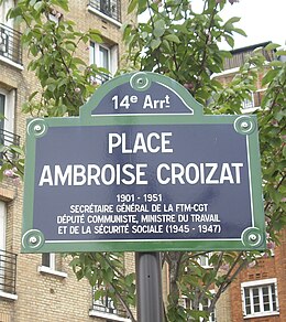 Ilustrační obrázek článku Place Ambroise-Croizat