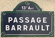 Plaque Passage Barrault - Paris XIII (FR75) - 2021-07-18 - 1.jpg