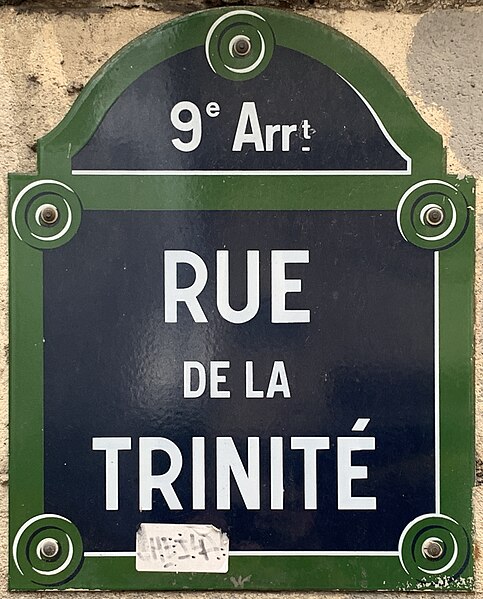 File:Plaque Rue Trinité - Paris IX (FR75) - 2021-06-28 - 1.jpg