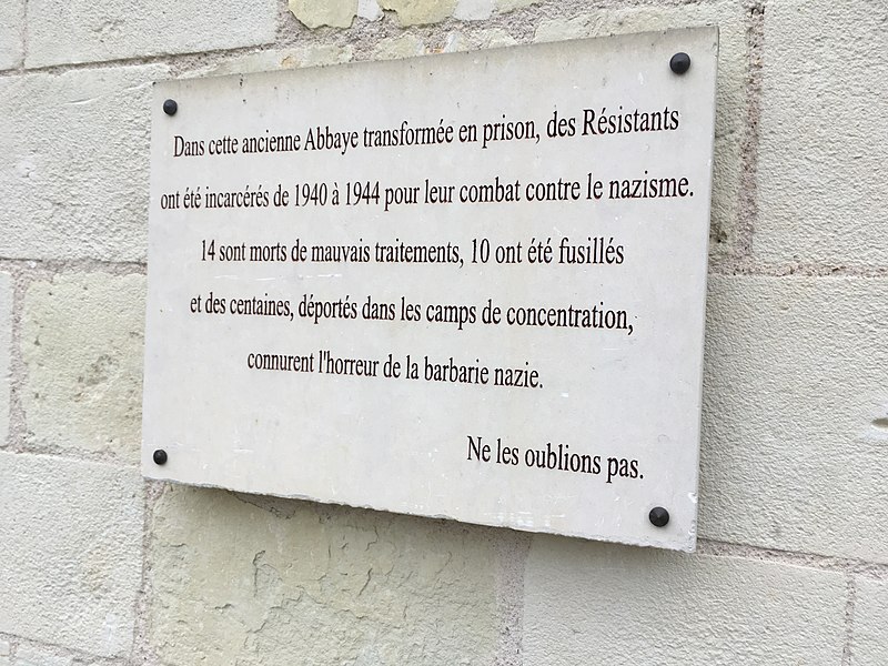 File:Plaque commémorative abbaye de Fontevraud.jpg