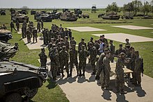 Black Sea Rotational Force Marines and Romanian soldiers at the Babadag Romanian Army Training Area, 2016 Platinum Lynx 16-4, BSRF Marines and Romanian soldiers ofically begin next coalition exercise 160417-M-SF718-012.jpg