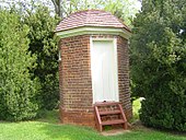 A brick outhouse at Thomas Jefferson's Poplar Forest estate near Lynchburg, Virginia Poplar Forest6.jpg