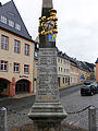 Postmeilensäule am Markt in Wolkenstein