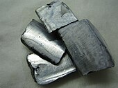 Pieces of potassium metal Potassium.JPG