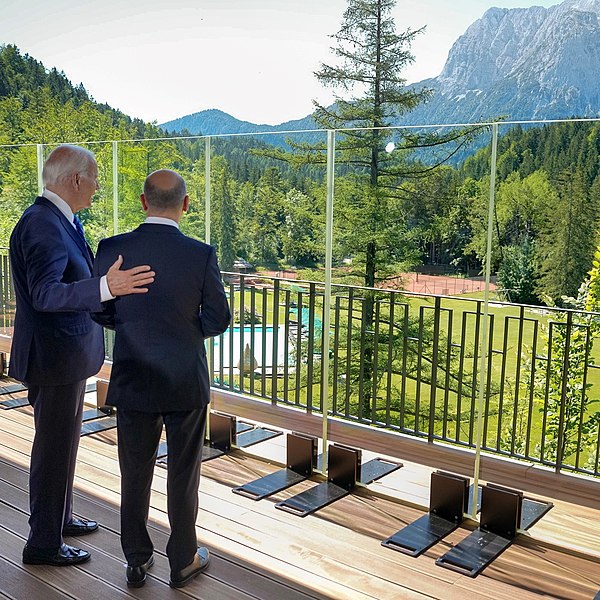 File:President Biden met with German Chancellor Scholz before the G7 Schloss Elmau summit.jpg