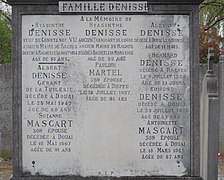 Tombe de Hyacinthe Denisse père et fils.