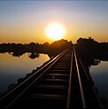 File:Rajshahi Railway above a lake.jpg