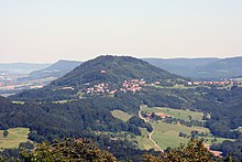 The Rechberg mountain as seen from the Hohenstaufen mountain