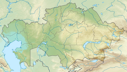 Location map Kazakhstan is located in Kazakhstan