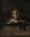 Rembrandt van Rijn - Titus at his Desk - Google Art Project.jpg