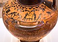 Ribbon Painter - hydria Ricci - C 11 - sacrifice for Dionysos - Achilles and Memnon - Herakles ascending to Olympus - Roma MNEVG - 23