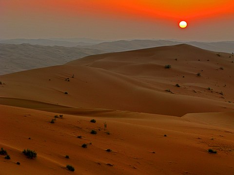 The desert of Al-Rub' Al-Khali (The Empty Quarter)