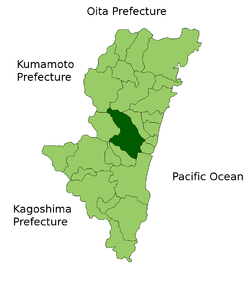 Location of Saito in استان میازاکی
