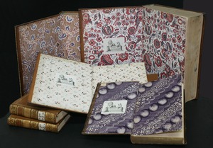 Different types of endpapers, Landesbibliothek Oldenburg (Germany). Sammlung Brandes - Vorsatzpapiere und Ex Libris.tif