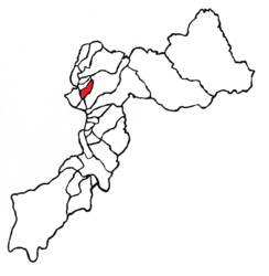 Location of the district in Huancayo Province