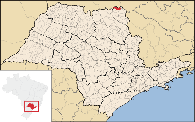 Localização de Igarapava em São Paulo