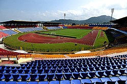 Indira Gandhi Athletic Stadium in Guwahati, Assam, home of NorthEast United. Sarusajai2.jpg