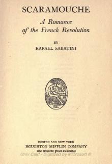 Title page of an early edition Scaramouche.djvu