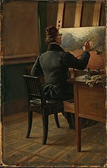 The Painter J.C. Dahl at his Easel