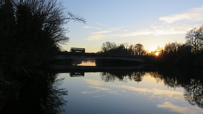 Reservoir Dam, Kildare, Ireland.