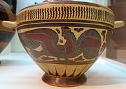 Skyphos by Miami Painter, c.  600-575 BCE, Lowe Art Museum I.JPG