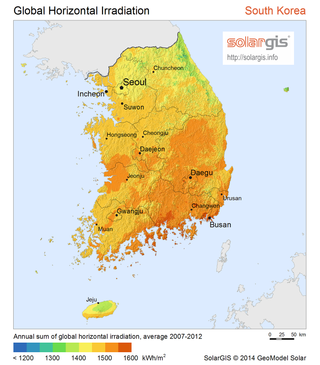 <span class="mw-page-title-main">Solar power in South Korea</span>