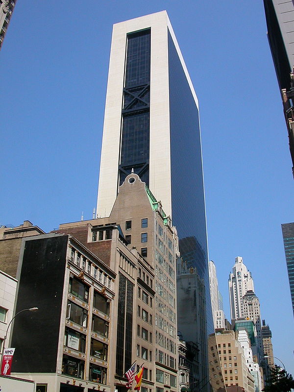 Profile of 9 West 57th Street from the west