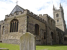 The church from the northeast end of the building