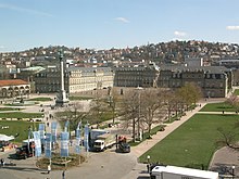 Stuttgart center with the Schlossplatz