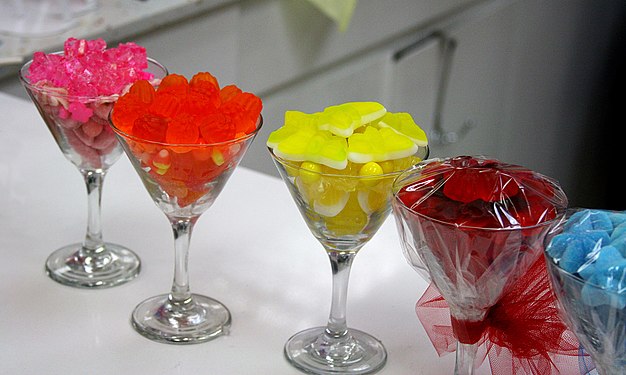 Sweets in the glass