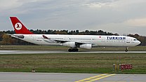 An Airbus A340 of the airline