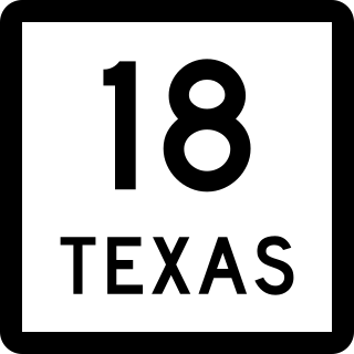 <span class="mw-page-title-main">Texas State Highway 18</span> State highway in Texas