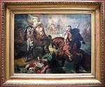 Théodore chassériau, capi tribù arabi si sfidano a duelle sotto i bastioni di una città, 1852. JPG