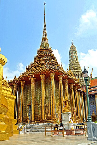 A Thai Buddhist Mandapa or Mondop, Wat Phra Kaew, Bangkok