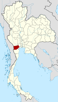 मानचित्र जिसमें रात्चाबुरी ราชบุรี Ratchaburi हाइलाइटेड है