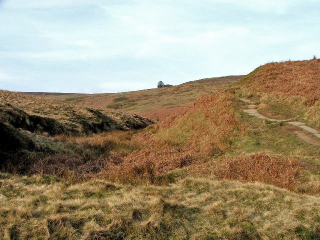 The climb to ruined farmhouse Top Withens, thought to have inspired the Earnshaws' home in Wuthering Heights