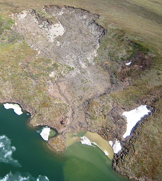 File:Thermokarst failure of permafrost.jpg