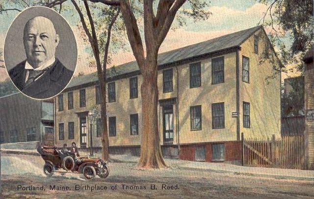 Postcard of Reed's birthplace in Portland, Maine.